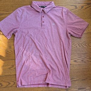 Men's Travis Mathew Heathered Red Polo Shirt